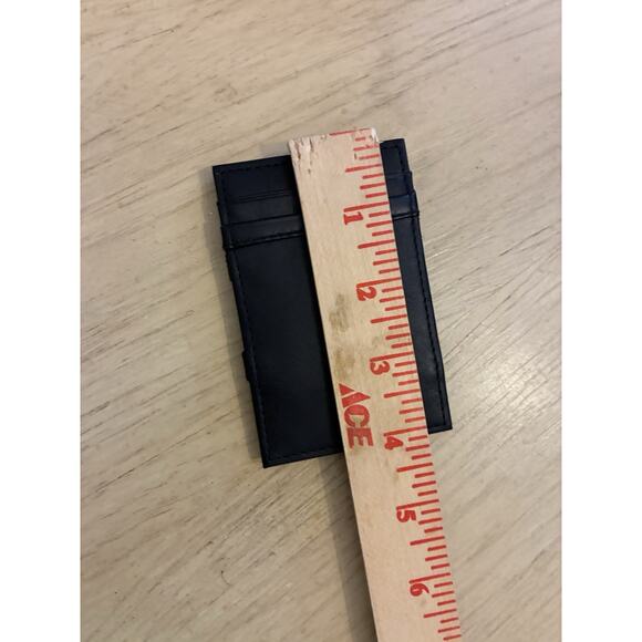 J. CREW Men's Leather Wallet Slim Magic Elastic Wallet Dark Brown Espresso - Picture 7 of 9